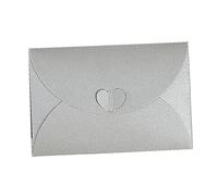 Heart Clasp Gift Card Envelopes, 30Pack Textured Kraft Greeting Card Envelopes Rectangle Small Present Envelope Boxes Retro Wedding Birthday Festival Party Handmade Invitation Small Gift Cards Holder