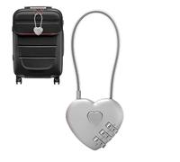 Heart Code Padlock - Love Shape Lock, mini Travel Security, Stylish Bag Accessory | 3 Digit Password Combination Mechanism, Concentric Secure Design for School Backpack Suitcase Zipper Locker