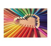 Heart Colored Pencils，Jigsaw Puzzle 1000 Piece Game Artwork Travel Souvenir（75x50cm）-AB75