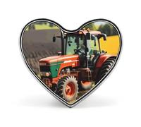 Heart Company Farm Tractors Brooch Classic Mini Pin 1 Inch Aluminum Alloy Lapel Pin Personalized Button Badge for Backpack Hat Suit Jacket Clothing Decoration