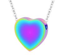 Heart Cremation Urn Necklace for Ashes for Women Men Cremation Locket Jewelry with Keepsake Urn Memorial Ash Jewelry