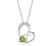 Heart Cross Birthstone Baptism Gifts First Communion Gifts for Girls Goddaughter Daughter Teens Women for girls