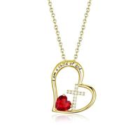 Heart Cross Birthstone Baptism Gifts First Communion Gifts for Girls Goddaughter Daughter Teens Women for girls