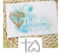 Heart Cross Metal Die Cuts,Christmas Heart Cross Love Letter Cutting Dies Cut Stencils DIY Scrapbooking Decorative Embossing Paper Scrapbooking Card Making