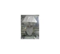 Biznest Mirror Table Lamp Shade Crushed Diamond Crystal Heart Shaped Crystal Sparkly