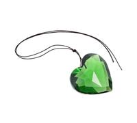Heart Crystal Suncatcher 45mm Prism Pendant Green Window Hanging Decor | Brightens Dim Corners, Resists Yellowing, No Drilling Required, Reflective Rainbow Effect, High Transparency, Easy
