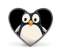 Heart Cute Bird Brooch Classic Mini Pin 1 Inch Aluminum Alloy Lapel Pin Personalized Button Badge for Backpack Hat Suit Jacket Clothing Decoration