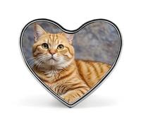 Heart Cute Cat Brooch Classic Mini Pin 1 Inch Aluminum Alloy Lapel Pin Personalized Button Badge for Backpack Hat Suit Jacket Clothing Decoration