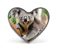 Heart Cute Koala Brooch Classic Mini Pin 1 Inch Aluminum Alloy Lapel Pin Personalized Button Badge for Backpack Hat Suit Jacket Clothing Decoration