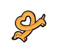 Heart Dachshund Enameled Lapel Pins Dog Brooch Jewelry For Women Girls Hat Jackets Decorations Clothing Accessories Dachshund Dog Brooch