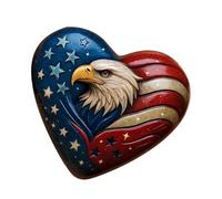 Heart Decor | Patriotic Eagle Heart Desktop Ornament | Freedom-Inspired Decor Patriotic Keepsake Flag Decoration For Table Desktop Shelf Office Bedroom Room Living Room Home