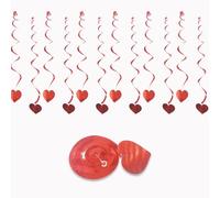 Heart Decorations, Valentines Decorations, 18 Pcs Valentine'S Day Heart Shaped Hanging Ceiling Decoration Suitable for Valentine'S Day, Weddings Birthday and Other Important Festivals