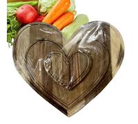 Heart Delicatessen Board, Heart To Cut - Wooden Serving Plate - Rustic Cut Board For Kitchen Decor, Farmhouse Picnic Camp For The Maiso