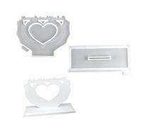 Heart Designs Ornament Silicone Mold Sturdy Silicone for Heart Shaped Resin Frames and Unique Gift Creation Baking and Freezing