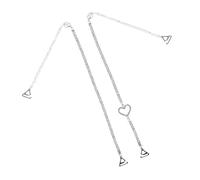 Heart Diamante Body Chain Bra Strap | Silver Crystal Jewelry Shoulder Strap for Strapless Dress & Evening Wear | Fashion Body Accessory