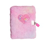 Heart Diary For Girls - Cute Plush Notebook Secret Diary|Writing Journal Lined Pages Notebook Sequined Design Birthday Gift Set For Kids| Pages Butterfly And Pen Set For Girls|Cute Journals S