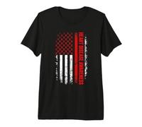 Heart Disease Awareness American Flag Heart Disease Premium T-Shirt