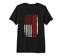 Heart Disease Awareness American Flag Heart Disease Premium T-Shirt