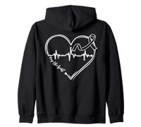Heart Disease Awareness Keep The Beat Wear Red CHD Heartbeat Zip Hoodie