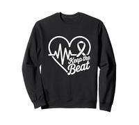 Heart Disease Awareness Keep the Beats Design Sweatshirt