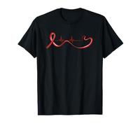Heart Disease Awareness Month Ribbon Go Red Heart T-Shirt