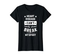 Heart Disease Can't Break My Spirit Value Graphic T-Shirt, Women, Black, M