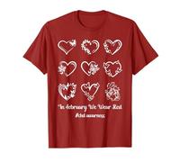 Heart Disease CHD Awareness Month Women Men Kids hearts Red T-Shirt