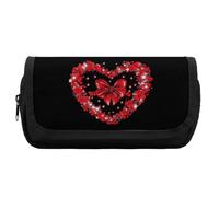 Heart Disease Pencil Case Large Pencil Pouch Organizer Double Zip Pen Bag Pencil Bag for Office Supplies