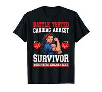 Heart Disease Warrior Cardiac Arrest Survivor Value Graphic T-Shirt