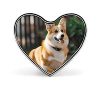 Heart Dog Corgi Brooch Classic Mini Pin 1 Inch Aluminum Alloy Lapel Pin Personalized Button Badge for Backpack Hat Suit Jacket Clothing Decoration