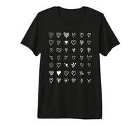Heart Doodles Valentine's Day Creative Charming Couple Premium T-Shirt