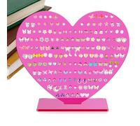 Heart Earring Holder - Acrylic Jewelry Storage Stand, Drop Earring Organizer Display, Size For Home Use, Clear Acrylic Material Build, Tabletop Jewelry Display System, Accessory Organization Purpose