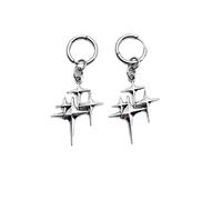 Heart Earrings Cross Earrings for Women Punk Charms Earring Grunge Jewelry Hip Hop Vintage Accessories(B)
