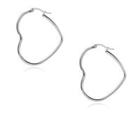 Heart Earrings for Women, Silver/Gold Hoops Earrings, Fashion Stainless Steel Hypoallergenic Lightweight Small Big Love Heart Earrings Jewelry 30/40/50/60mm, 60mm(2.36in), Stainless Steel, No Gemstone