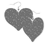 Heart Earrings for Women Trendy - Airplane Routes Around The World Leather Fashion Dangle Earrings, Fun Nickel Free Earrings for Birthday Party Favor Decor Accessories