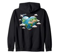 Heart Earth Day Save Cute Planet Students Teachers Zip Hoodie
