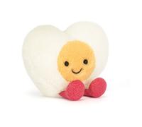 Jellycat Amuseables Heart Boiled Egg Plush, 3 Inch Sitting Height
