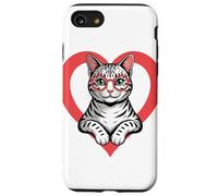 Heart Egyptian Mau Glasses Case for iPhone SE (2020) / 7/8