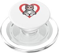 Heart Egyptian Mau Glasses PopSockets PopGrip for MagSafe