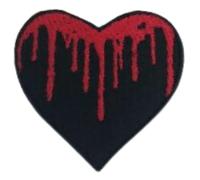 Heart Embroidered Patches - Different Shapes of Hearts Iron On/Sew On Patches for Jackets, Jeans, Backpacks, Bags, Hats, Vests and DIY Clothing. (Bleeding Heart)
