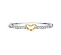 Heart Engagement Rings for Women, Wedding Bands Jewelry 9K White Gold Moissanite Round Shape Comfort Fit Size S 1/2
