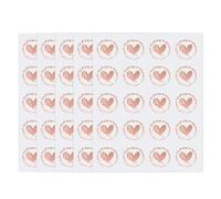 Heart Envelope Seals, Clear Gold Heart Stickers Decorative Envelopes Seal Self-Adhesive Round Sealing Sticker for Wedding Invitations Envelopes Greeting Cards DIY Party Favors A7AXXFT (Rose Gold)