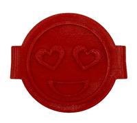Heart Eyes Emoji Valentine's Day Cookie Stamp Fondant Embosser 6cm (2.36 inches) for Baking, Icing, Fondant, Biscuits, Cookie, Cupcake, Decoration - Made in UK - The Cookie Factory
