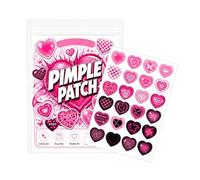 Heart Face Bump Patches Black And Pink, Hydrocolloid Spot Stickers