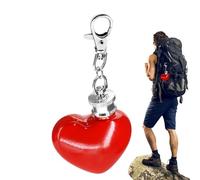 Heart Flask - Leakproof Water Container, Portable Keychain Flasks with Secure Lid, Travel Friendly Mini Flask, Concerts Collectors Sports Events, Camping Picnic Beach Vacation Holiday for Weddings