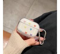 Heart Flower Bling Glitter TPU Case for AirPods Pro 2 3 1 with Keychain