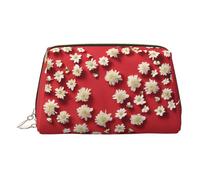 Heart Flower Print Women Travel Cosmetic Bag Organizer Zipper Makeup Bags Pouch Toiletry,Lightweight Leather Makeup Bag