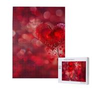 Heart Flower Printed Wooden Intelligence Puzzle 38x52 CM, 500 Pieces(boxed) Jigsaw Puzzles Education Game for Adults, Home Decoration Puzzle