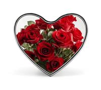 Heart Fresh Red Roses Brooch Classic Mini Pin 1 Inch Aluminum Alloy Lapel Pin Personalized Button Badge for Backpack Hat Suit Jacket Clothing Decoration