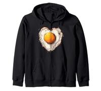 Heart Fried Egg Zip Hoodie